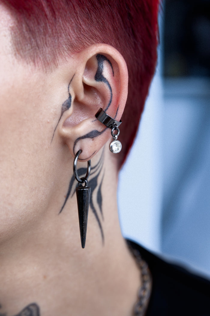 JOSEPHINE EARRINGS GUNMETAL