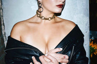 Gold chain necklace for women.