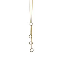 Handmade, gold, brass and chain necklace for men and women.