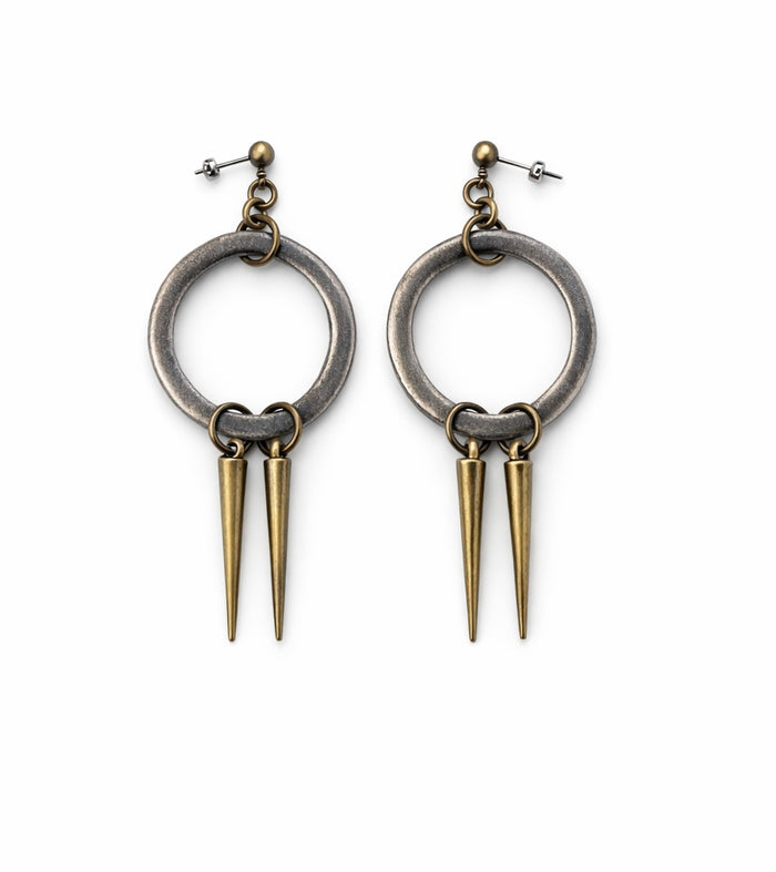SUSPENDED SPIKE EARRINGS