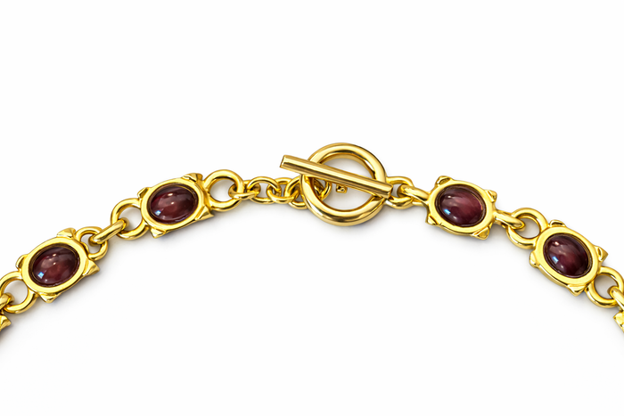 CARNELIAN LINK NECKLACE