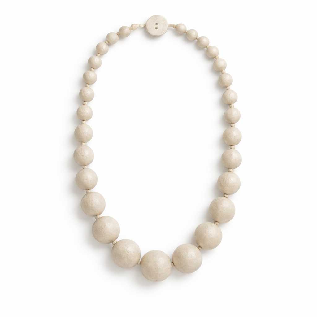 PAPER MACHE BEAD NECKLACE