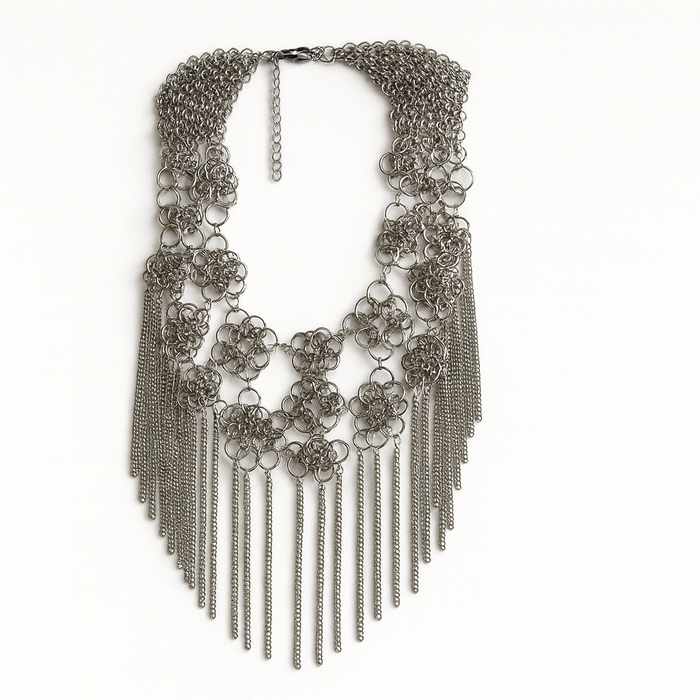 ROSETTE FRINGE NECKLACE