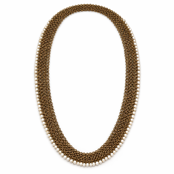 WOVEN PEARL NECKLACE