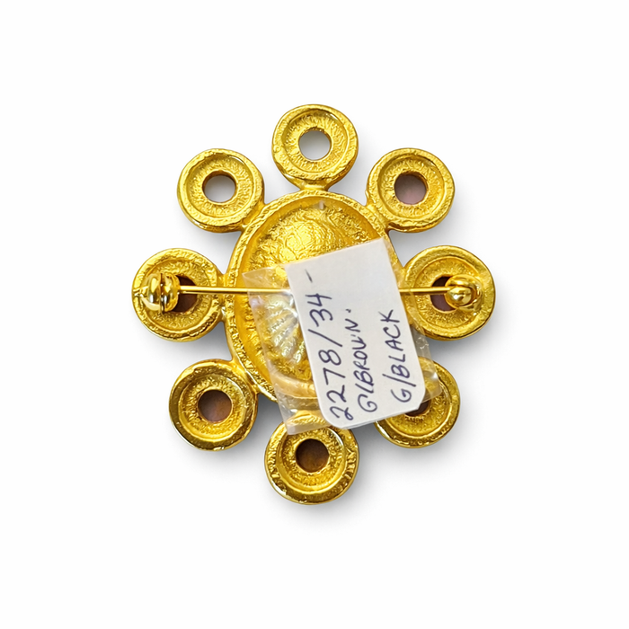 CARNELIAN CLUSTER BROOCH