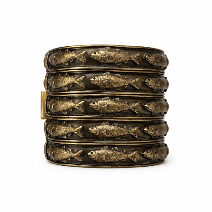 FISH MOTIF HINGED CUFF