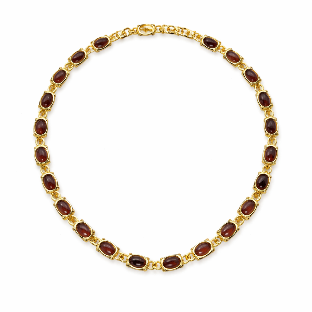 CARNELIAN LINK NECKLACE
