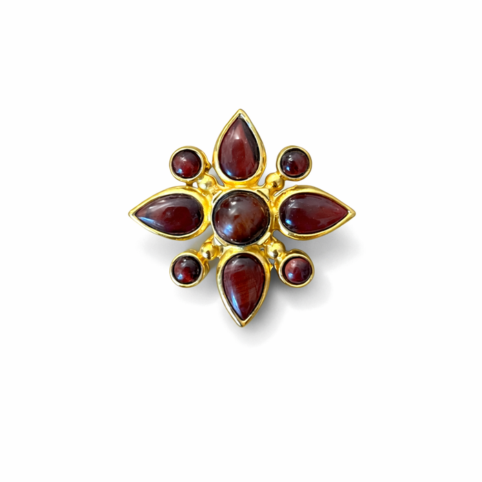 CARNELIAN STAR BROOCH