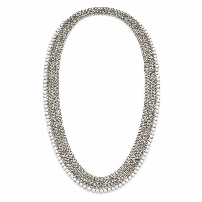 WOVEN PEARL NECKLACE