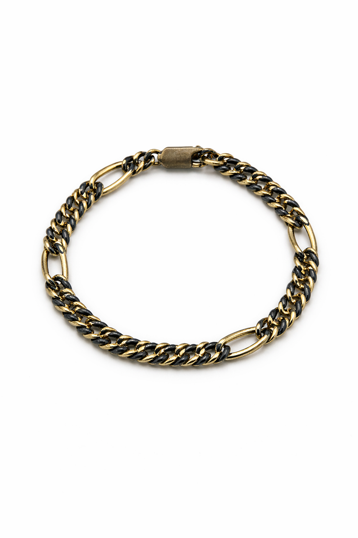 BLACK ENAMEL CHAIN BRACELET