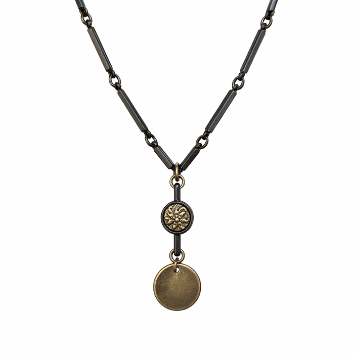 BLACKENED PENDANT NECKLACE