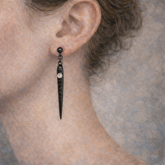 JIMI EARRINGS GUNMETAL