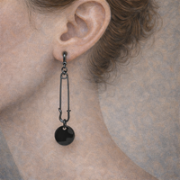 JACKSON EARRINGS GUNMETAL
