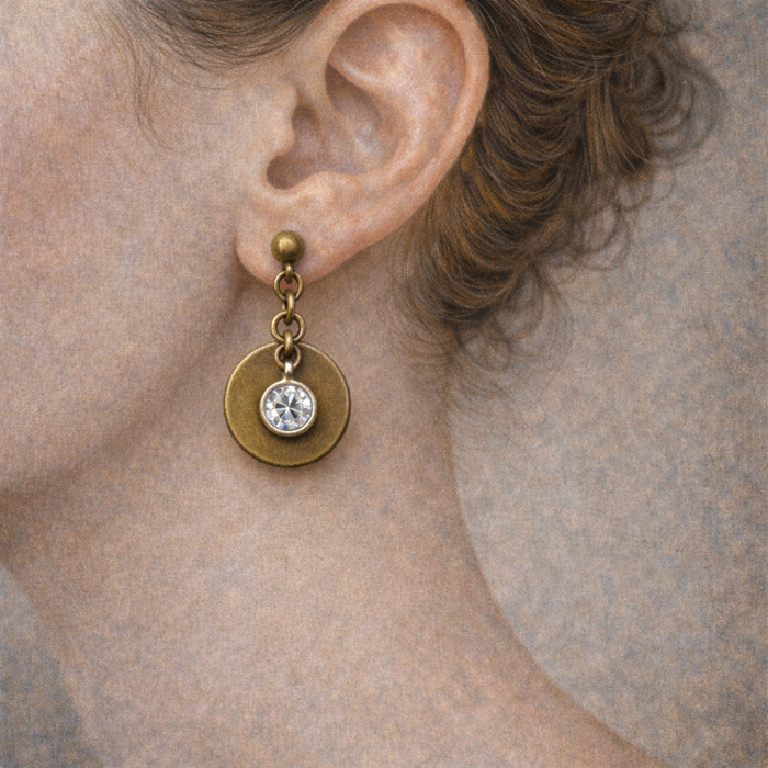 GOLD DISC EARRINGS