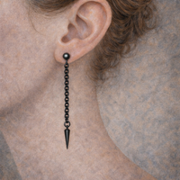 JANIE EARRINGS GUNMETAL