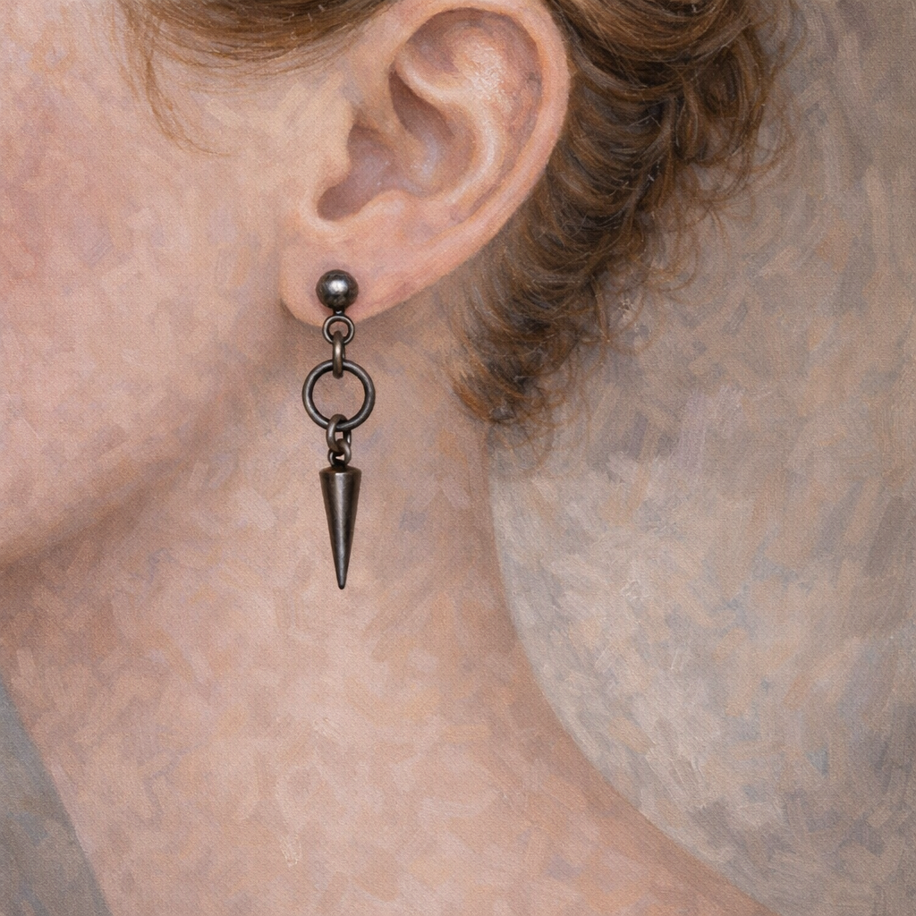 JASE EARRINGS GUNMETAL