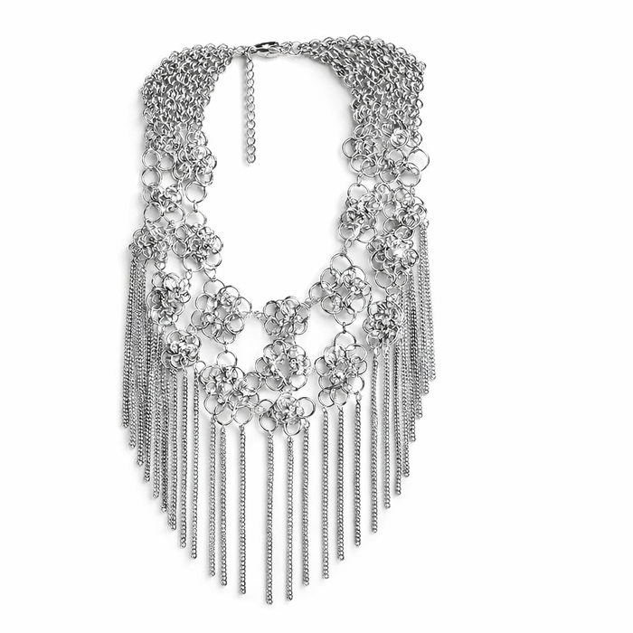 ROSETTE FRINGE NECKLACE