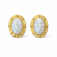 OPALINE OVAL CLIP-ONS