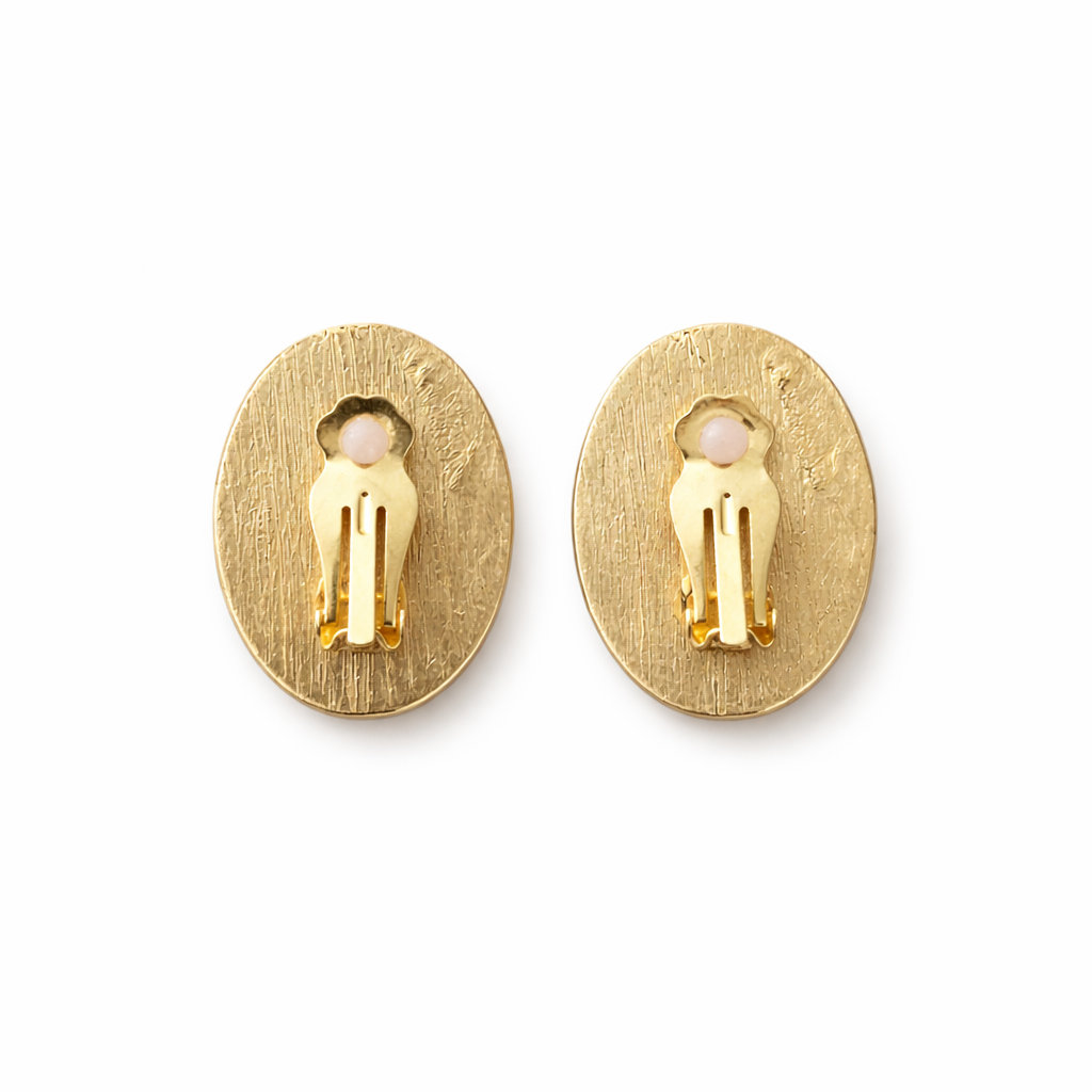OPALINE OVAL CLIP-ONS