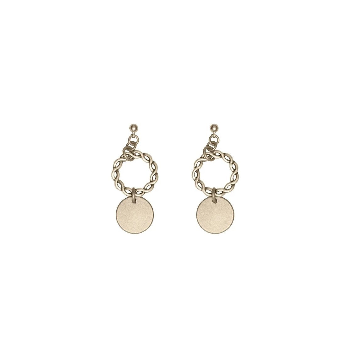 Handmade gold earrings for women.