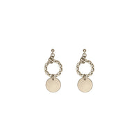 Handmade gold earrings for women.