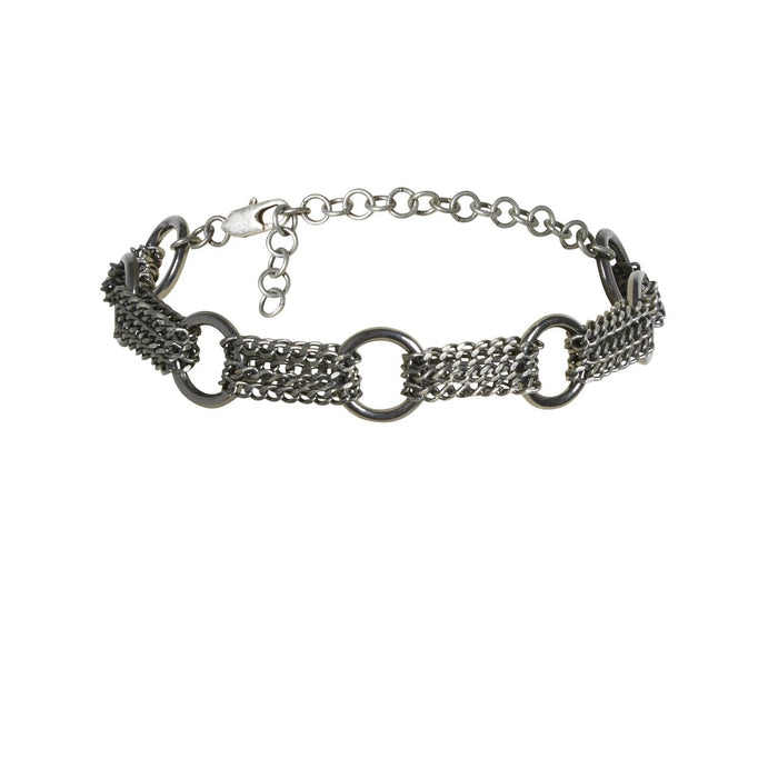 Handmade chain necklace choker.